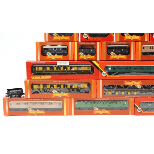 510 - A collection of Hornby OO gauge coach sets together with wagons including R.229, R.233, R.219 and R.... 