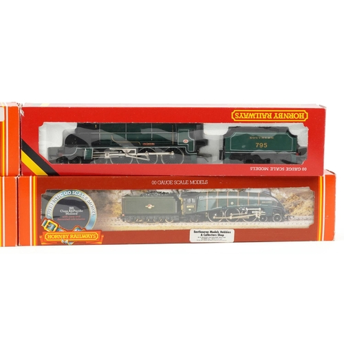 511 - Four Hornby OO gauge locomotives with boxes comprising R.349, R.374, BR Class A4 Pacific Mallard and... 