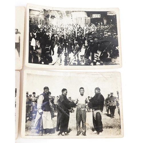 1562 - A group of seven black and white photos relating to the Nanjing Massacre: Japanese War Crimes, circa... 