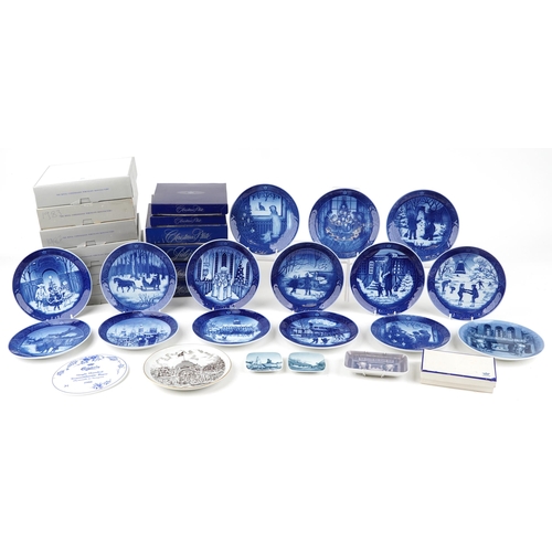 443 - A collection of thirteen Royal Copenhagen porcelain Christmas plates, all boxed.