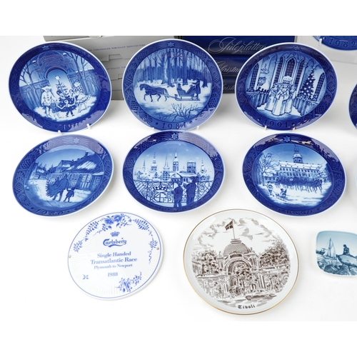 443 - A collection of thirteen Royal Copenhagen porcelain Christmas plates, all boxed.