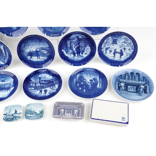 443 - A collection of thirteen Royal Copenhagen porcelain Christmas plates, all boxed.