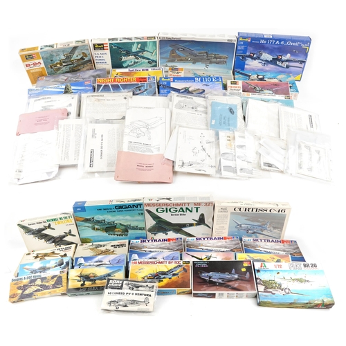 556 - A collection of collector's model aeroplane kits including Revell, Italaerei, Frog and Fujimi.