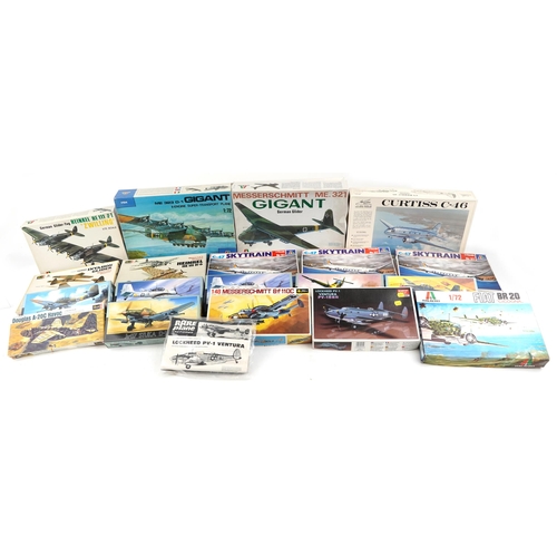 556 - A collection of collector's model aeroplane kits including Revell, Italaerei, Frog and Fujimi.