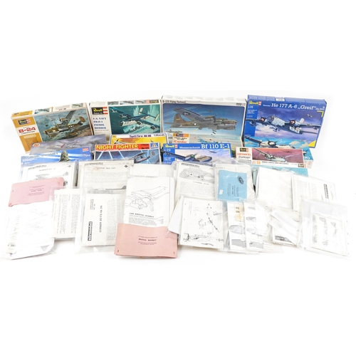 556 - A collection of collector's model aeroplane kits including Revell, Italaerei, Frog and Fujimi.