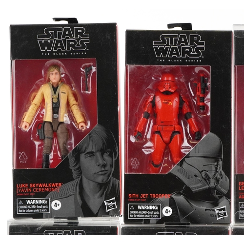 612 - Ten as new Star Wars The Black Series collectable figures including Sith Jet Trooper, Kylo Ren, Infe... 