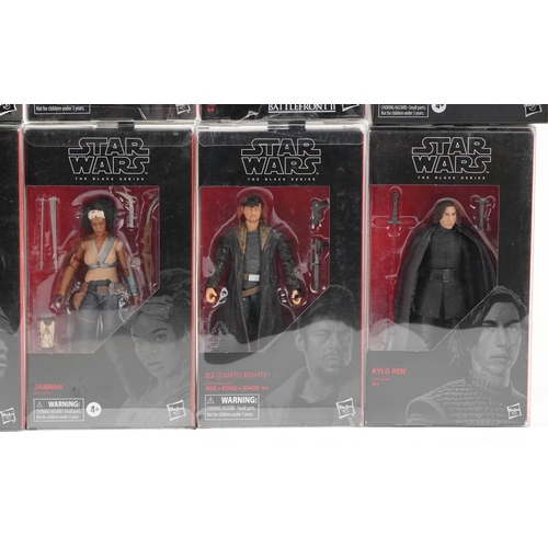 612 - Ten as new Star Wars The Black Series collectable figures including Sith Jet Trooper, Kylo Ren, Infe... 