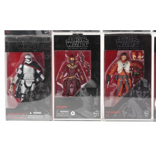 613 - Ten as new Star Wars The Black Series collectable figures including Poe Dameron, First Order Snow Tr... 