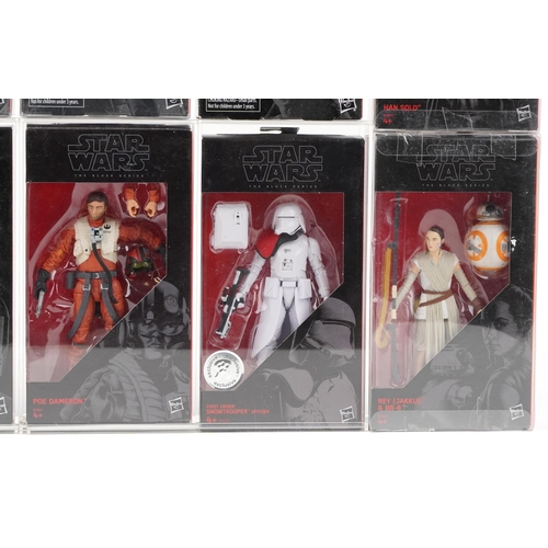 613 - Ten as new Star Wars The Black Series collectable figures including Poe Dameron, First Order Snow Tr... 