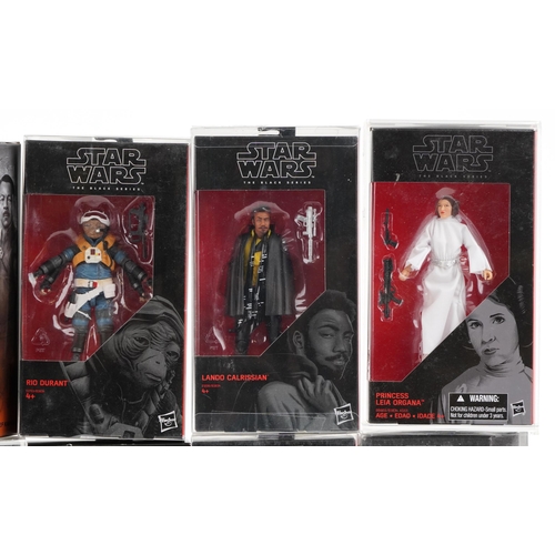 615 - Ten as New Star Wars The Black Series collectable figures including The Mandalorian, Stormtrooper Ex... 