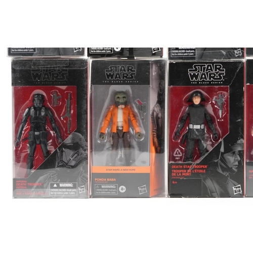 616 - Ten as New Star Wars The Black Series collectable figures including Wedge Antilles, Resistance Tech ... 