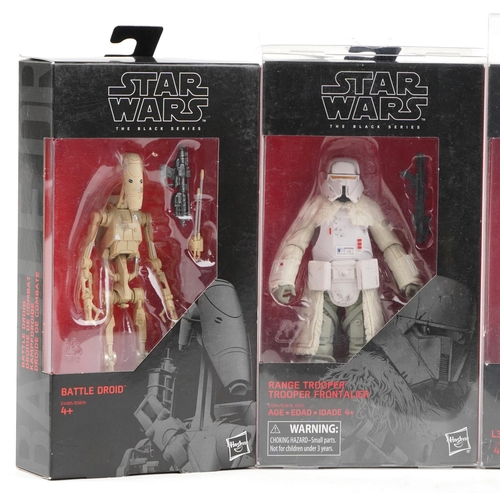 629 - Five as New Star Wars The Black Series collectable figures comprising DJ R-3X, L3-37, Battle Droid, ... 