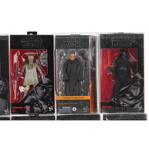 619 - Ten as new Star Wars The Black Series collectable figures including Director Krennic, Han Solo Bespi... 