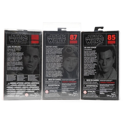 623 - Three as new Star Wars The Black Series collectable figures comprising Luke Skywalker Death Star Esc... 