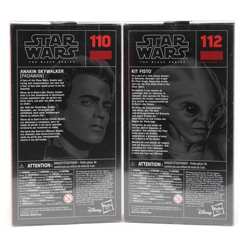 622 - Two as new Star Wars The Black Series collectable figures comprising Anakin Skywalker Padawan and Ki... 