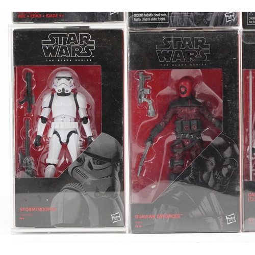 610 - Ten as new Star Wars The Black Series collectable figures including Rey Dark Side Vision, Tuskan Rai... 