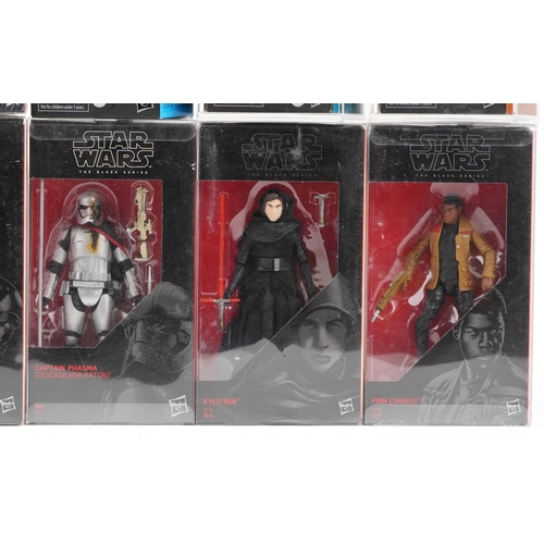 610 - Ten as new Star Wars The Black Series collectable figures including Rey Dark Side Vision, Tuskan Rai... 