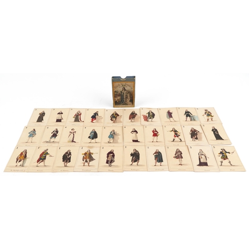 211 - An early 19th century French parlour game with hand coloured cards in a slip case.