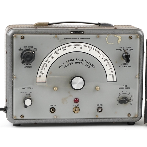 1310 - Two vintage electronic meters comprising Taylor model 65B all wave signal generator and Taylor model... 