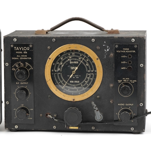 1310 - Two vintage electronic meters comprising Taylor model 65B all wave signal generator and Taylor model... 