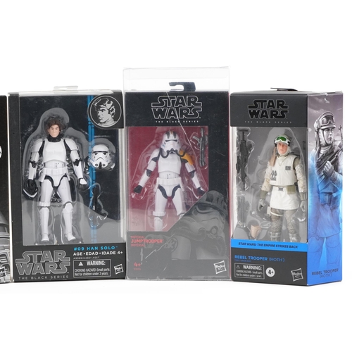 621 - Five as new Star Wars The Black Series collectable figures comprising R5-P8, Supreme Leader Kylo Ren... 