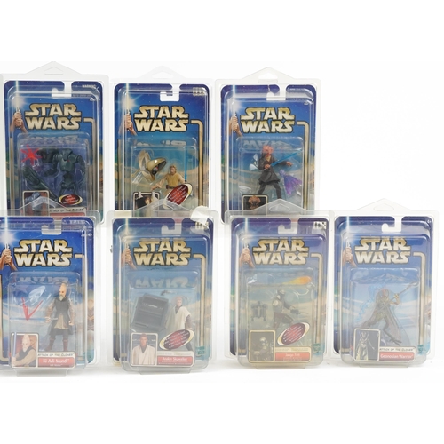 641 - Ten as new Star Wars Attack of The Clones collectable figures including Jango Fett, KI-ADI-Mundi, Cl... 