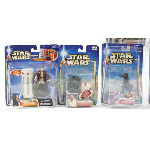 648 - Eleven as new Star Wars Attack of The Clones collectable figures including Anakin Skywalker, Plo Koo... 