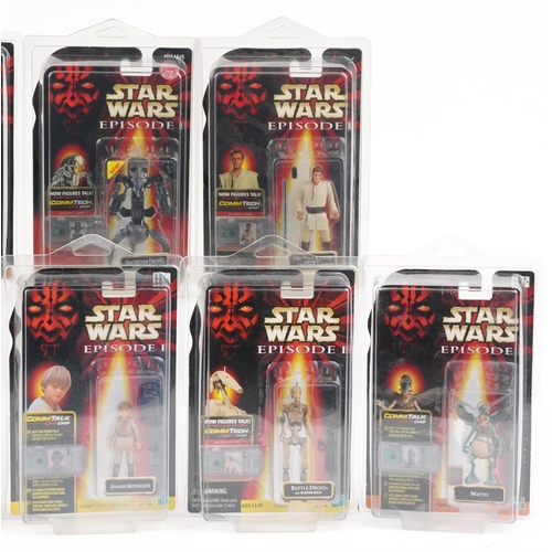 589 - Ten as new Star Wars Episode One collectable figures including R2-D2, Battle Droid, Destroyer Droid,... 