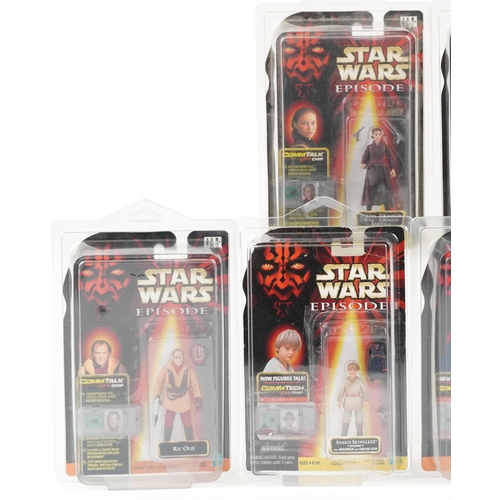 643 - Ten as new Star Wars Episode One collectable figures including TC-14 Protocol Droid with serving tra... 