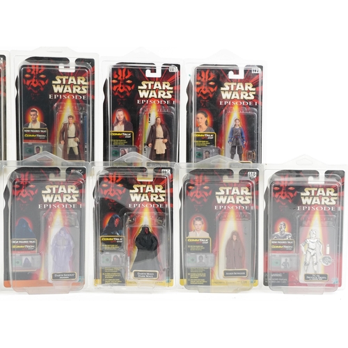 643 - Ten as new Star Wars Episode One collectable figures including TC-14 Protocol Droid with serving tra... 