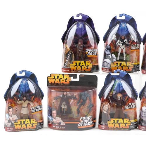 634 - Ten as new Star Wars Revenge of the Sith collectable figures including Obi-Wan Kenobi, Destroyer Dro... 