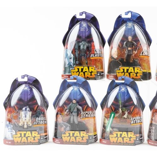 647 - Ten as new Star Wars Revenge of the Sith collectable figures including Bail Organa, R2-D2, Meena Til... 