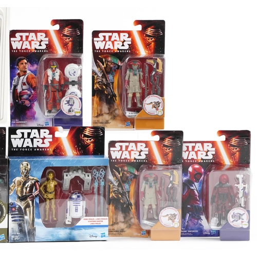 640 - Eleven as new Star Wars The Force Awakens collectable figures including Chewbacca, Constable Zuvio, ... 