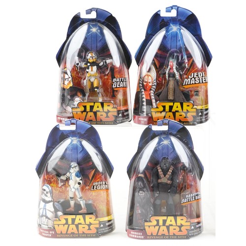 646 - Eight as new Star Wars Revenge of the Sith collectable figures including Mas Amedda, Ask Aak, Yoda a... 