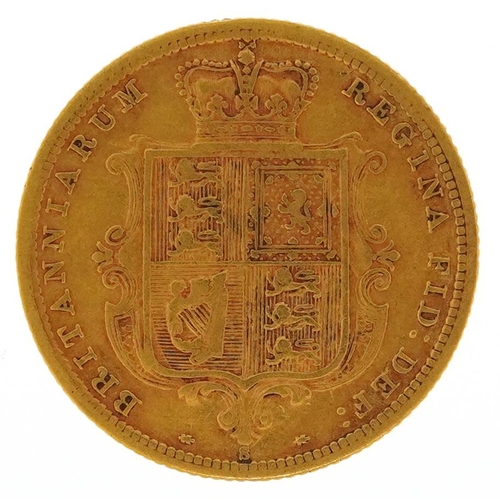 21 - A Queen Victoria 1887 gold shield back half sovereign.