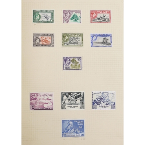 1544 - 19th century and later British and commonwealth stamps housed in a green album to include Gambia, Gi... 