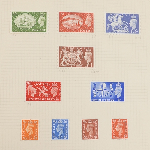 1544 - 19th century and later British and commonwealth stamps housed in a green album to include Gambia, Gi... 