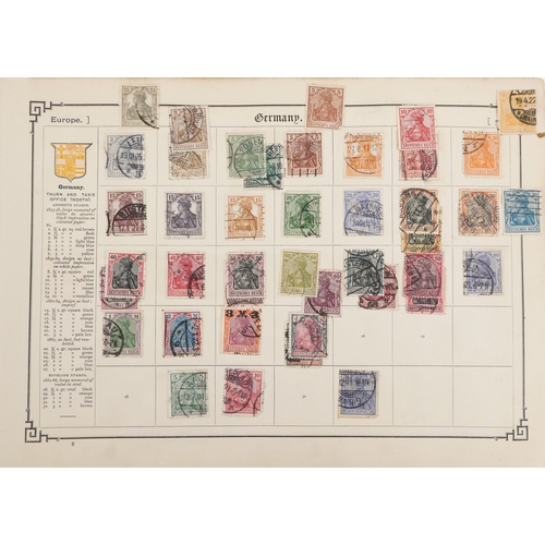 1543 - A 19th century stamp album containing 19th century and later Commonwealth and world stamps including... 