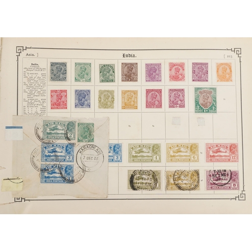 1543 - A 19th century stamp album containing 19th century and later Commonwealth and world stamps including... 