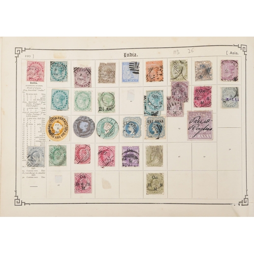 1543 - A 19th century stamp album containing 19th century and later Commonwealth and world stamps including... 