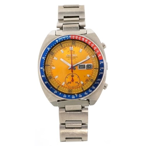 2005 - Seiko, a gentlemen's stainless steel Seiko chronograph, 6139-6002 automatic wristwatch with Pepsi be... 