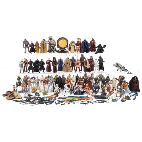 651 - A collection of various Star Wars action figures by Hasbro & Kenner.