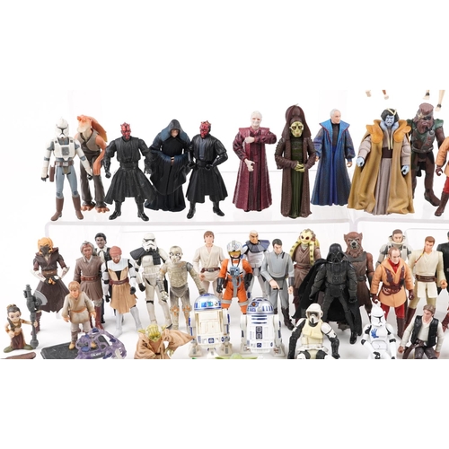 651 - A collection of various Star Wars action figures by Hasbro & Kenner.