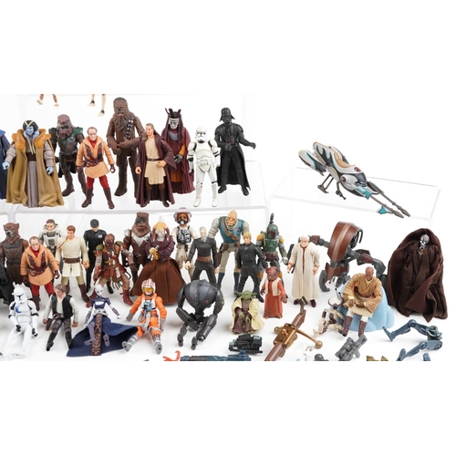 651 - A collection of various Star Wars action figures by Hasbro & Kenner.