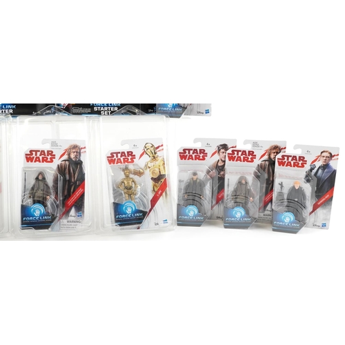 591 - Thirteen as new Star Wars Force Link collectable figures including General Hux, Jyn Erso, Luke Skywa... 