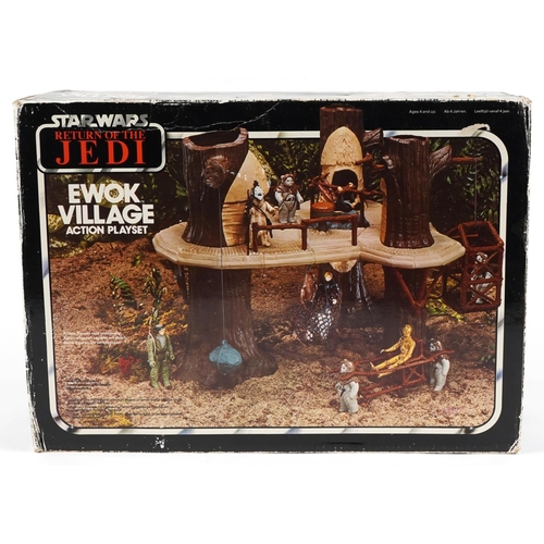 606 - A vintage 1980s Star Wars Return of the Jedi Ewok Village action playset, with box.