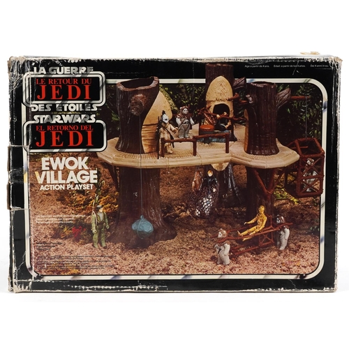 606 - A vintage 1980s Star Wars Return of the Jedi Ewok Village action playset, with box.