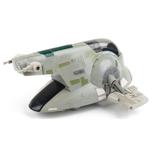 608 - A vintage 1980s Star Wars The Empire Strikes Back Slave One Boba Fett Space Ship, with box