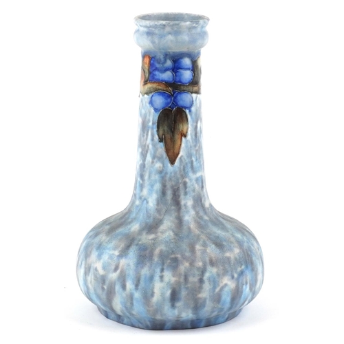 190 - An Art Nouveau stoneware pottery bottleneck vase by Cranston Pottery, England, 29cm high.