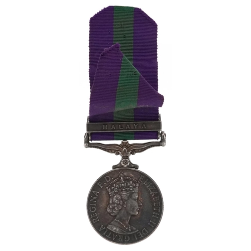 685 - A British military Elizabeth II General Service medal with Malaya bar awarded to 22894244 PTE.T.LIST... 